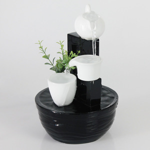 Ensemble de thé créatif avec fontaine à eau courante, ornement de bureau électrique pour la décoration de la maison, style chinois, décoration Feng Shui - Product Image 2