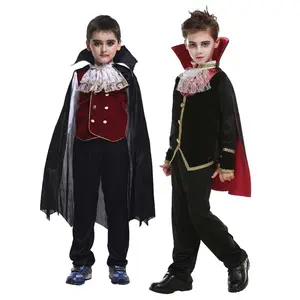 Disfraz de Halloween para niños, conjunto de fiesta de lujo del Príncipe de la oscuridad, Victoriano, HCVM-008