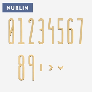 Nurlin 70mm Ottone Dorato No. Targhe in Metallo con Numeri Civici e Lettere che Cambiano Colore per Indirizzi di Appartamenti e Cassette Postali - Product Image 4