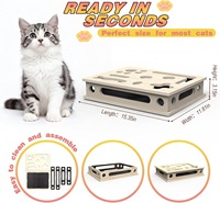 Meilleures ventes : Griffoir classique en laine pour chat et jouet interactif de type puzzle avec distributeur de friandises pour la stimulation mentale et l'entretien des griffes