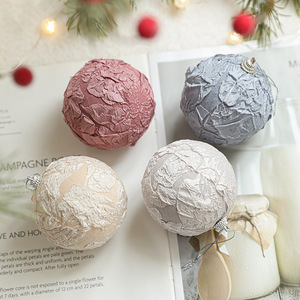 ลูกบอลคริสต์มาสแบบด้านสีขาวขนาด 8 ซม. ทำจากโฟมกันแตก ตกแต่งสไตล์เรียบง่าย - Product Image 2