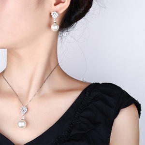 Factory Wholesale Eco-friendly Copper 14MM Black Pearl Fashion Temperament Strand Jewelry <b>Sets</b> for Women - Product Image 6