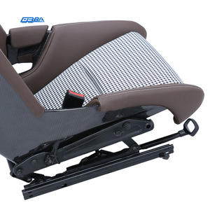 Asientos de Carreras Ajustables de Fibra de Carbono con Diseño Marrón y Patrón de Pata de Gallo para Porsche Boxster - Product Image 5