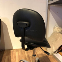 Tabouret ergonomique réglable, chaise de bureau Mobile en cuir PU, chaise de selle célèbre avec dossier