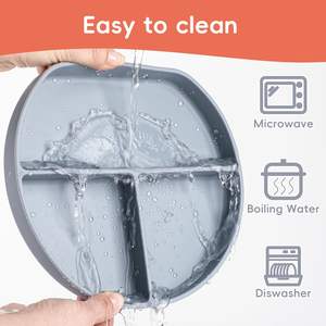 Meilleure vente : Ensemble d'alimentation en silicone pour bébé, kit de sevrage pour tout-petits, vaisselle pour bébé avec ventouse, kit de table à manger complet pour enfants - Product Image 6