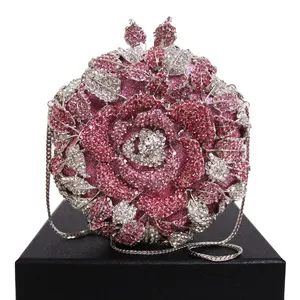 Factory Designer Supplier Women Handbags Flower Shape Luxury Clutch Bag Handbags Wedding Party Evening Bag