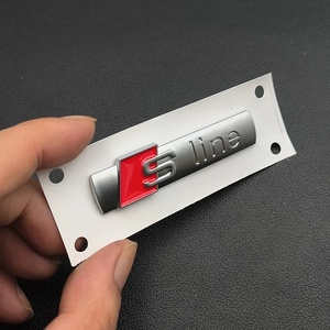 3D ABS đen Sline logo xe Fender huy hiệu S dòng biểu tượng Decal Sticker Phụ kiện cho Audi A1 A3 A4 A5 A6 Q2 Q5 Q7 Q3 S3 <span class=keywords><strong>S4</strong></span> S6 TT - Product Image 4