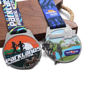 Medallas Deportivas Personalizadas de Metal con Cinta para Maratón, Carreras de 5k y <span class=keywords><strong>10k</strong></span>, Natación y Fútbol, Fabricante de Medallas - Product Image 2