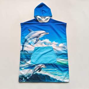 Peignoir de bain à capuche pour hommes et femmes <span class=keywords><strong>Serviette</strong></span> de plage pour surf et voyage Poncho pour enfants <span class=keywords><strong>Matelas</strong></span> à <span class=keywords><strong>langer</strong></span> pour maillot de bain de plage - Product Image 2