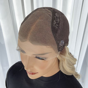 Perruque juive en cheveux humains européens avec dentelle, perruques casher, couleur ombrée pour femmes blanches, perruques médicales, cheveux bruts alignés sur la cuticule - Product Image 5