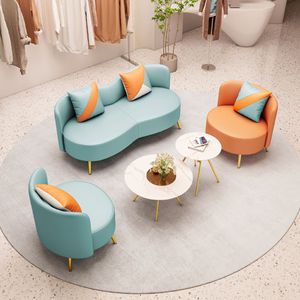 Aobin Combination Sofa Set BD-F9219H For Office And Living Room Modern Design With Teal And Orange Upholstery - Product Image 1