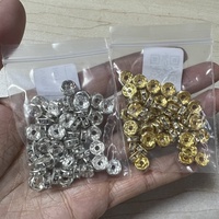 Manik-manik Kristal Kaca Rondelle Bulat 4mm 6mm 8mm 10mm untuk Spacer