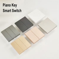 Smartdust EU UK Tuya APP Lampu LED Pintar 240V Zigbee 3.0 Kontrol Jarak Jauh Satu Tombol Cerdas Baru 10A Tombol Piano 3 Gang WIFI