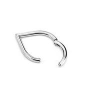 16g Titane G23 Oreille Nez Corps Piercing Ensemble Larme Goutte Articulé Segment Clicker Hoop Anneau