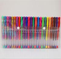 Paquete de 24 Bolígrafos de Gel de Plástico Impresos de 0.7mm con Purpurina, 24 Colores Disponibles para Uso en Oficina y Escuela, Dollar Store