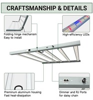 Lampu LED Samsung SLTMAKS untuk Tanaman, Lampu Tumbuh Tanaman Indoor Smart Garden, Sistem Daisy Chain, Dapat Diredupkan, Spektrum Penuh, 720W