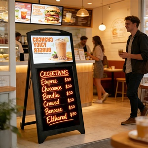 Schermo Digitale Touch da 21,5 Pollici 4K per Menu di Negozi di Bubble Tea |   Segnaletica Interattiva Android per Promozione e Ordinazione di Bevande - Product Image 1