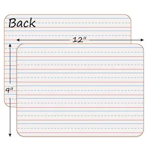 New double-sided desktop small whiteboard can be wiped four-line three-grid English message board teaching wooden writing board