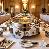 Chauffe-Plat Professionnel 6L en Acier Inoxydable à Chauffage Alcoolisé pour Buffet, Hôtels, Restaurants et Traiteurs – Vente en Gros pour Comptoir