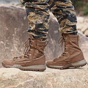 CQB.<span class=keywords><strong>SWAT</strong></span> ZD-144 été bottes de randonnée tactiques hommes cuir et tissu en maille avec EVA pour aventures en plein air vente en gros - Product Image 6