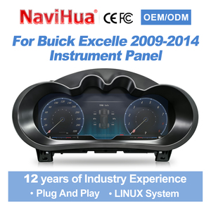 หน้าจอ LCD อัตโนมัติ NaviHua ขนาด 12.3 นิ้ว สำหรับ Buick Excelle ปี 2009-2014 ชุดหน้าปัดดิจิตอลแบบ Virtual Cockpit พร้อมมาตรวัดความเร็วรอบแบบดิจิตอล อัพเกรดแผงหน้าปัดรถยนต์ - Product Image 2