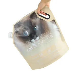 Doypack-bolsa de papel de aluminio con impresión personalizada, bolsa de plástico para agua potable, embalaje de zumo de fruta
