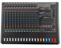 Console de Mixage Audio Professionnelle Numérique Amplifiée MB1804FX à 16 Canaux avec Fonction MP3, Matériaux Métal et Plastique