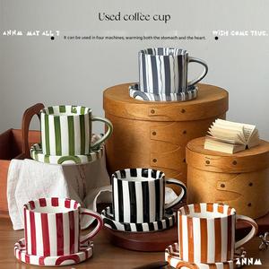 Juego de Taza <span class=keywords><strong>y</strong></span> Platillo de Café de Cerámica de 200 ml, Taza de Té de Porcelana Estilo Europeo para el Hogar, Hotel, Regalo - Product Image 4