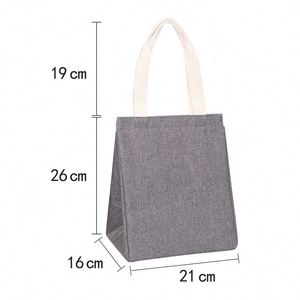 Portable Thickened Plaid <b>Lunch</b> <b>Box</b> <b>Bag</b> Office Worker Student Party Fresh-Keeping Insulation Promotional Tote <b>Bags</b> - Product Image 2