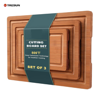 Organik Bambu Kesme Tahtası Seti Özelleştirilebilir Mutfak Doğrama Blokları