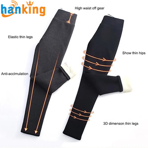 Da donna in tinta unita Sherpa caldo <span class=keywords><strong>Leggings</strong></span> in peluche autunno inverno Casual elasticizzati lunghi a vita alta pantaloni da Yoga elastici e comodi - Product Image 6