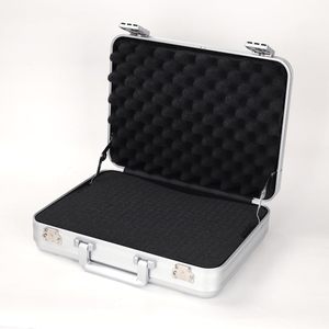 Maletín Pequeño <span class=keywords><strong>de</strong></span> Aluminio <span class=keywords><strong>de</strong></span> 14.5X10.6X4.5 Pulgadas, <span class=keywords><strong>Caja</strong></span> <span class=keywords><strong>de</strong></span> <span class=keywords><strong>Herramientas</strong></span> Metálica, Maletín para Dinero, Maletín Delgado para Portátil <span class=keywords><strong>de</strong></span> 14 Pulgadas para Hombre, Maletín Plateado - Product Image 2
