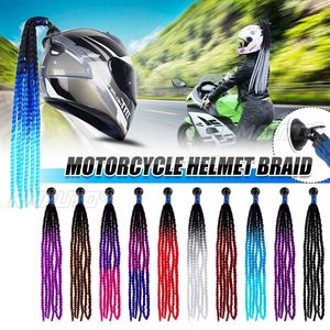Trenzas de cola de caballo de 24 pulgadas para casco de motocicleta para mujer, trenzas de cola de caballo para moto con ventosa - Product Image 1