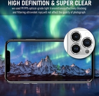 Protecteur d'objectif d'appareil photo de luxe en gros autocollant en diamant protecteur de verre d'appareil photo de téléphone portable pour iphone 13 Pro Max 12 11 14 15 16