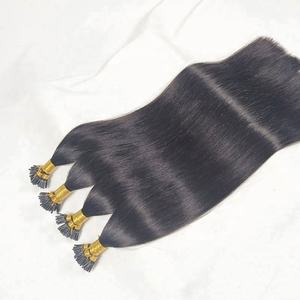 Amygirl Logo personnalisé 1 #   Extensions de cheveux humains vierges Remy en kératine, couleur 16 pouces, 18 pouces, 20 pouces, vague profonde lâche, pré-collées, I-Tip, qualité 9A-12A - Product Image 1