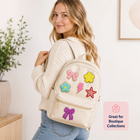 Expédition Rapide – Lot de 20 Patchs en Chenille Aléatoires – Stock en Gros – Appliques Brodés Assortis pour Sacs, Chapeaux, Bricolage – Prêts à Expédier