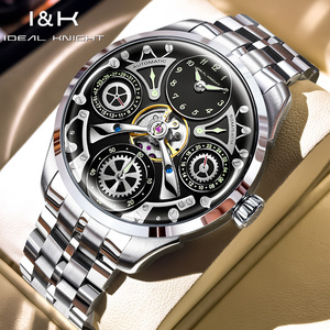 Montres mécaniques multifonctionnelles de haute qualité, design creux, automatiques, étanches, à la mode, pour homme, Ideal Knight 6820 OEM personnalisées - Product Image 1