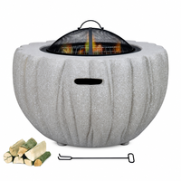Barbecue moderne d'extérieur en MGO, foyer design pierre, grille à charbon avec écran anti-étincelles pour jardin, patio, piscine, mobilier d'extérieur