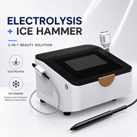 Appareil d'électrolyse pour l'épilation Keylaser avec marteau à glace à aiguille pour le refroidissement de la peau 2 en 1
