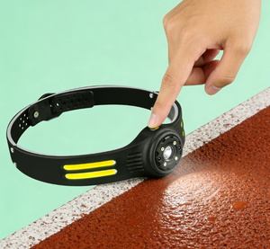 Lampada frontale a LED luminosa Fascia regolabile Design ultraleggero riflettente per la corsa all'alba - Product Image 3