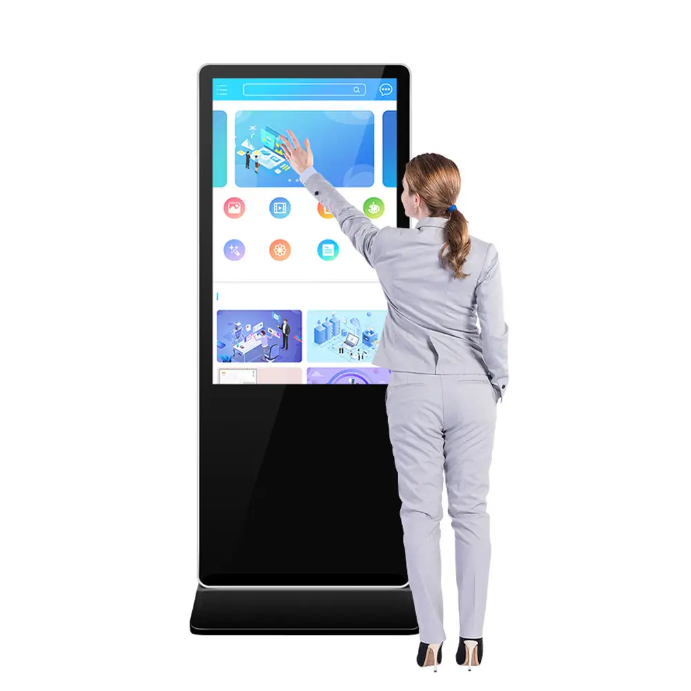 Tầng thường vụ màn hình cảm ứng kiosk Totem LCD hiển thị 55 65 75 86 98 inch quảng cáo LCD signage kỹ thuật số biển và hiển thị
