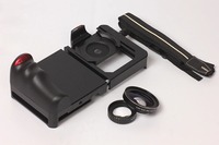 Support stabilisateur de cage de caméra de téléphone intelligent support de cinéma + objectif macro grand Angle pour iPhone 7 6 5 Samsung