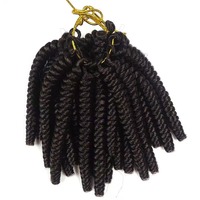 2X Extensions de cheveux afro torsadés au crochet, pré-bouclés, dreadlocks en fibre haute température, double trame machine, pleine densité