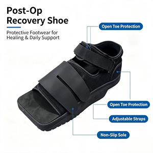 Scarpa <span class=keywords><strong>Ortopedica</strong></span> Professionale per il Sollievo del Tallone con Copertura Rimovibile, Cuneo in TPR e Chiusura a Velcro, per Fascite Plantare e Spur del Tallone - Product Image 3