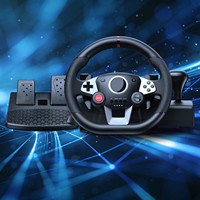 Volant de course ergonomique NS-9887 à sensibilité réglable, 270°, filaire, avec fixation par pince à vibration, compatible multi-plateformes pour consoles de jeu
