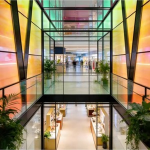 ฟิล์มตกแต่งโฮโลแกรม PET แบบมีกาวในตัว เปลี่ยนสีได้ สร้างเอฟเฟกต์รุ้งสะท้อนแสง สำหรับตกแต่งกระจกอาคาร - Product Image 2