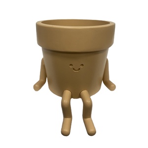 <span class=keywords><strong>Pot</strong></span> <span class=keywords><strong>de</strong></span> fleurs en résine mignon avec petit homme <span class=keywords><strong>assis</strong></span> marron pour plantes succulentes - Product Image 1