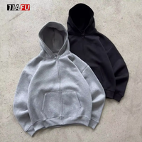Produsen Pakaian Olahraga Pria, Set 2 Hoodie dan Celana Sweatpants Baggy Berkualitas Tinggi, Kasual Vintage, Bahan Tebal