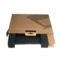 Maßgefertigte Laptop-Versandmappen-Box mit Matt-Laminierung & Prägung Recycelbare Verpackung Individuelles Logo und Größe