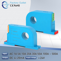 Transmisor de Corriente Alterna QNDB2 1A 5A 10A 20A 50A 100A 4-20mA, Transformador de Corriente, Sensor de Corriente 4-20mA, Transductor